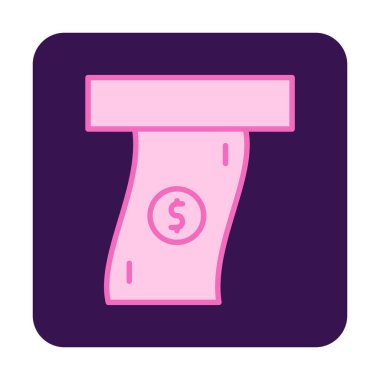 Ödeme sembolü, ödenecek dolar banknotu, vektör simgesi tasarımı