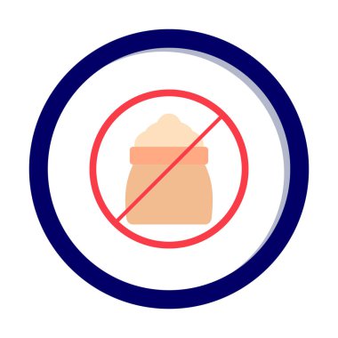 Şeker işareti yok, vektör illüstrasyonu  