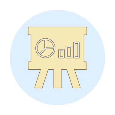 Whiteboard simgesinin vektör illüstrasyonu