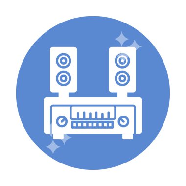 renk çizgisi ses hoparlörleri vektör çizimi 