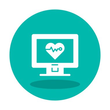 Kardiyogram illüstrasyonlu basit ekran 