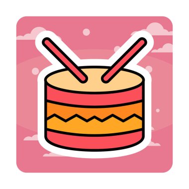 davul simgesi doğrusal işaret tasarımı