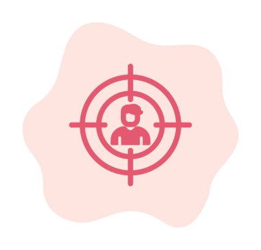 Hedef düz simge. Vektör illüstrasyonu