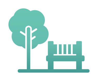 Yedek vektör renk simgesine sahip park 