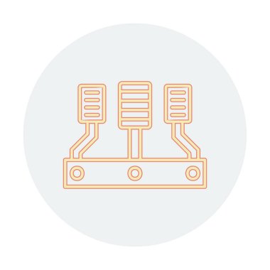 Araba Hızlandırıcı düz simgesi, vektör illüstrasyonu 