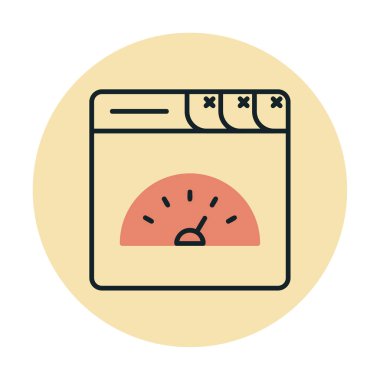 Sayfa hız simgesi, vektör illüstrasyonu