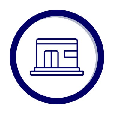 Sığınak düz ikon vektör çizimi