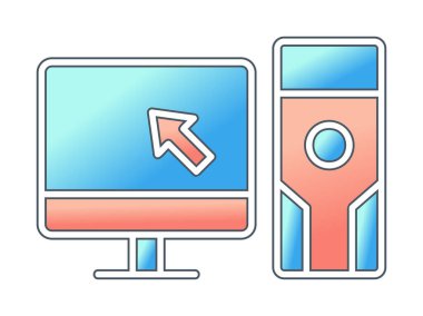 kişisel bilgisayar simgesi, vektör illüstrasyonu basit tasarım