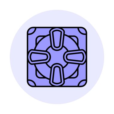 Lifesaver yassı simgesinin vektör çizimi, cankurtaran sembolü  