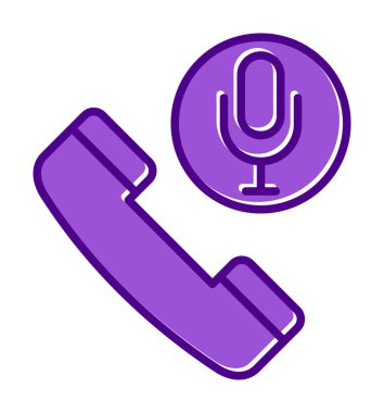 Basit Arama Kaydı simgesi, vektör illüstrasyonu