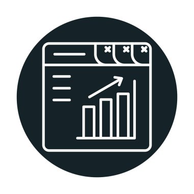 büyüme grafik simgesini, vektör çizim