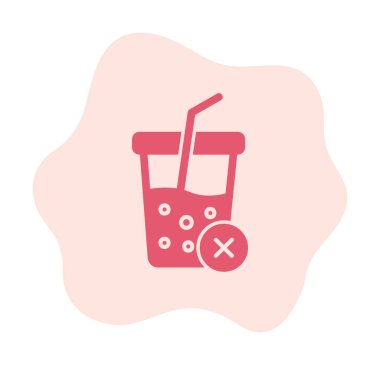 Basit, alkolsüz içecek simgesi, vektör illüstrasyonu