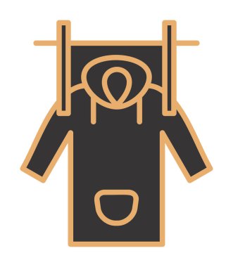 Islak Ceket Ağı simgesi, vektör illüstrasyonu