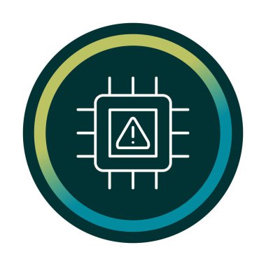 Cpu vektör düz simgesi 