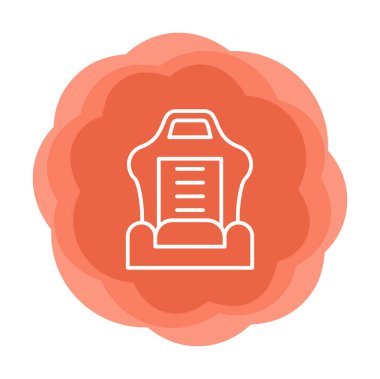 araba koltuğu simgesi, vektör illüstrasyonu 