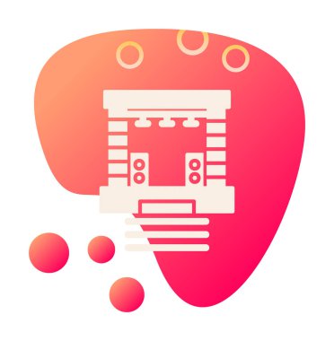 sahne ikonu vektör illüstrasyonu 