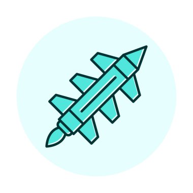 Füze roket ikonu vektör çizimi tasarımı