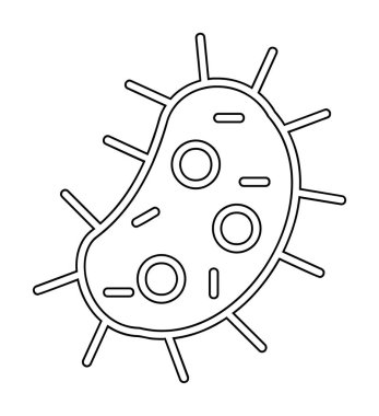 düz basit Amoeba simge vektör illüstrasyon tasarımı