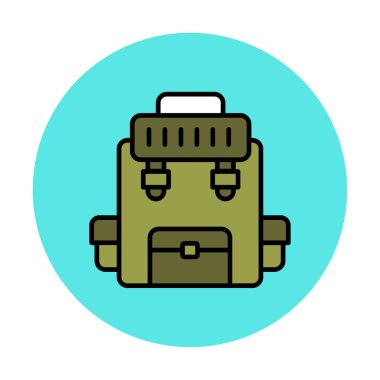 Askeri Sırt Çantası vektör çizimi