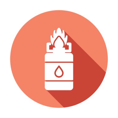 Basit düz Kamp Gaz ikonu vektör çizimi 