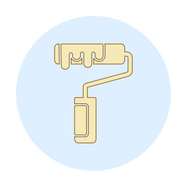 Modern Paint Roller simgesinin vektör çizimi              