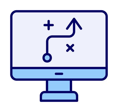 Basit Strateji simgesi, vektör illüstrasyonu