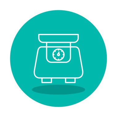 ölçekli düz simge, vektör illüstrasyonu