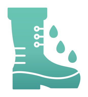 Basit Rainboot simgesi, vektör illüstrasyonu