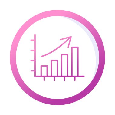 büyüyen grafik, bar grafiği vektör çizimi