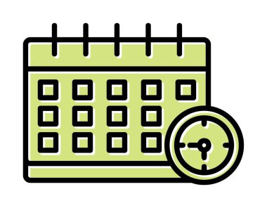 Takvim simgesi. Son teslim tarihi simgesi, vektör illüstrasyon tasarımı