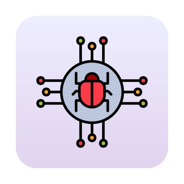 düz Spyware simge vektör illüstrasyon tasarımı