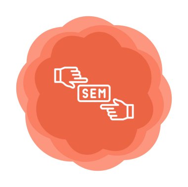 Basit düz Sem simgesi vektör illüstrasyon tasarımı