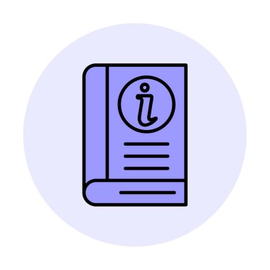 Bilgi Defteri simgesi. dosya simgesi. vektör illüstrasyonu