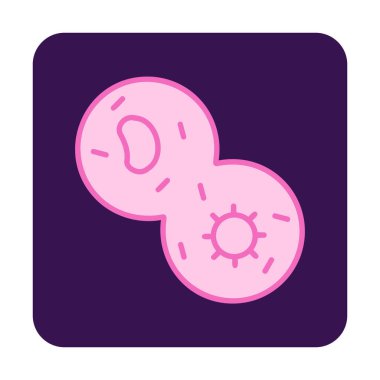 Mitoz web simgesi, vektör illüstrasyonu