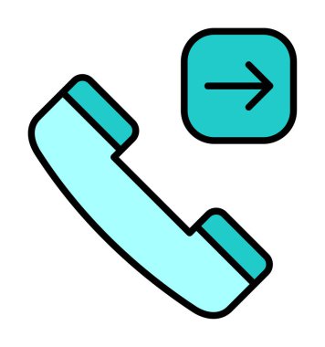 Giden telefon simgesi vektör illüstrasyonu 