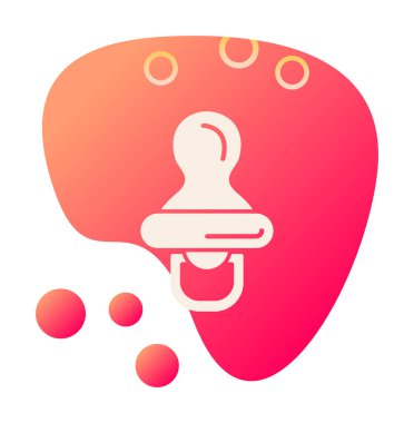 Bebek emziği çizgisi simgesi. doğrusal işaret web tasarımı.