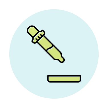 Pipette düz renk vektör ikonu tasarımı 