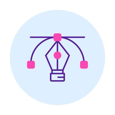 Basit kalem aracı simgesi, vektör illüstrasyonu