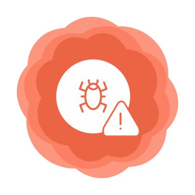 Basit düz CD virüs vektör çizimi