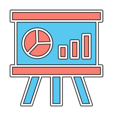 Whiteboard simgesinin vektör illüstrasyonu