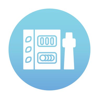 Basit Japon Bento kutusu simgesi, vektör illüstrasyonu