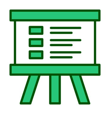 Üniversite Sunum ikonu vektör illüstrasyonu 