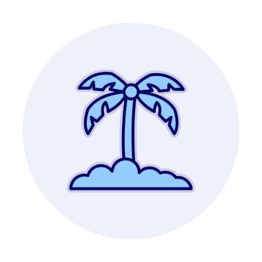 palmiye ağacı kutsal kişilerin resmi, vektör çizim