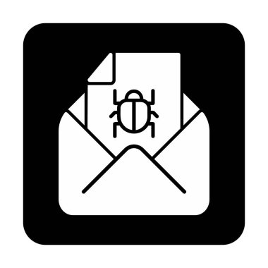 Basit çöp posta harfi simgesi, vektör illüstrasyonu