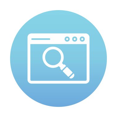 Basit Tarayıcı Arama simgesi, vektör illüstrasyonu