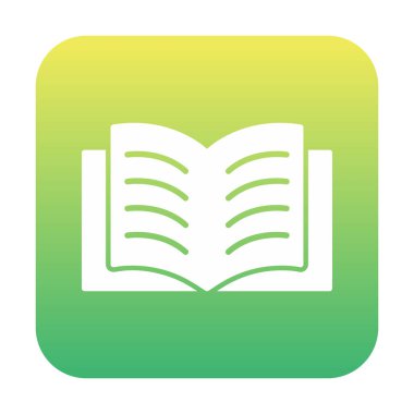 Basit düz ağ Açık Kitap ikonu vektör tasarımı