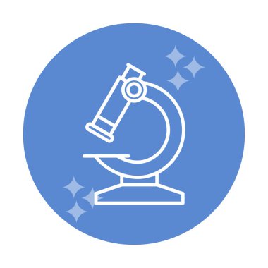 Mikroskop. Web simgesi vektör illüstrasyonu