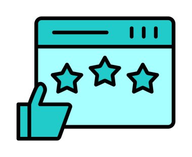 Grafik Gözden Geçirme simgesi vektör çizimi tasarımı