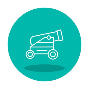 Basit Topçu simgesi, vektör illüstrasyonu