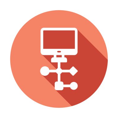 Çalışma akışı simgesi tasarımı, vektör illüstrasyonu                            